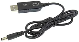 Кабель USB Dynamode USB-A - DC 5.5 х 2.1mm с преобразователем 5V 12V Black (DM-USB-DC-5.5x2.1-12V) - фото Кабель USB Dynamode USB-A - DC 5.5 х 2.1mm с преобразователем 5V 12V Black (DM-USB-DC-5.5x2.1-12V)