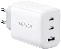 Мережевий зарядний пристрій Ugreen CD275 65W 2xUSB-C-A Fast Charger White