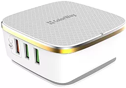 Сетевое зарядное устройство с быстрой зарядкой ColorWay 35w QC3.0 6xUSB-A ports charger white (CW-CHS019Q-WT) - фото Сетевое зарядное устройство с быстрой зарядкой ColorWay 35w QC3.0 6xUSB-A ports charger white (CW-CHS019Q-WT)