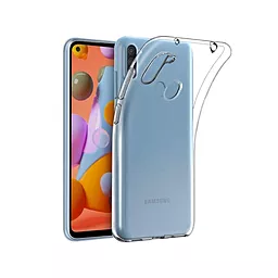 Чехол Silicone Case WS для Samsung Galaxy A11, M11 (A115, M115) Transparent