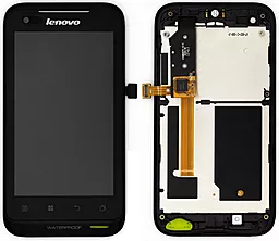 Дисплей Lenovo A660 з тачскріном і рамкою, оригінал, Black