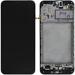Дисплей Samsung Galaxy M21 M215 з тачскріном і рамкою, (TFT), Black