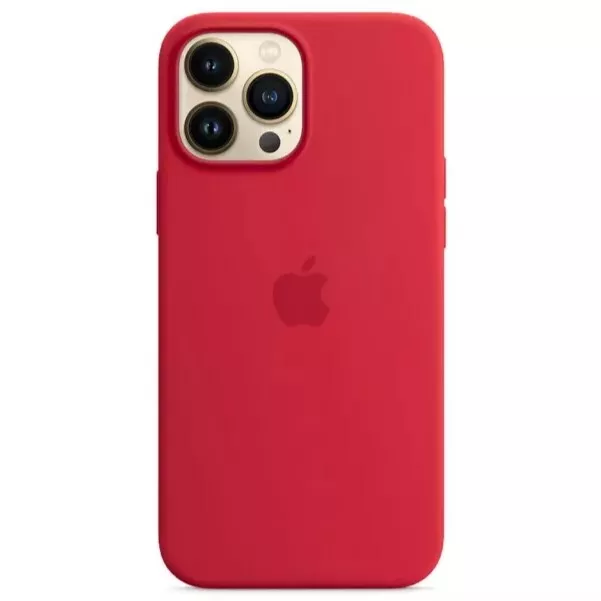 Чехол Silicone Case Full with MagSafe and SplashScreen для Apple iPhone 13 Pro Red - фото 1