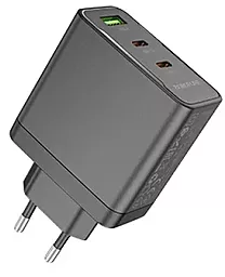 Мережевий зарядний пристрій Borofone BN12 Manager 65w PD 2xUSB-C/USB-A ports fast charger black