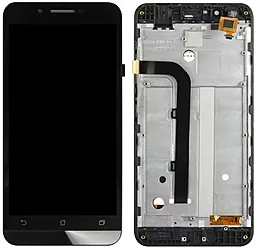 Дисплей Asus ZenFone Go ZC500TG (Z00VD) з тачскріном і рамкою, Black