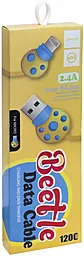 Кабель Joyroom S-L124 USB-A - micro USB 12w 2.4a 1.2м cable Yellow - мініатюра 3 Кабель Joyroom S-L124 USB-A - micro USB 12w 2.4a 1.2м cable Yellow - мініатюра 3