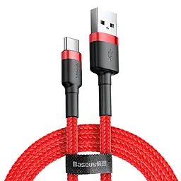 Кабель Baseus Cafule USB-A - Type-C 15w 3a 1м cable Red (CATKLF-B09) - фото Кабель Baseus Cafule USB-A - Type-C 15w 3a 1м cable Red (CATKLF-B09)