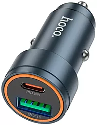 Автомобильное зарядное устройство Hoco Z57A 30w PD/QC USB-C/USB-A ports fast charger black - фото Автомобильное зарядное устройство Hoco Z57A 30w PD/QC USB-C/USB-A ports fast charger black