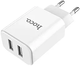 Сетевое зарядное устройство Hoco C62A Victoria 2.1a 2xUSB-A ports charger white - миниатюра 2 Сетевое зарядное устройство Hoco C62A Victoria 2.1a 2xUSB-A ports charger white - миниатюра 2