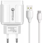 Сетевое зарядное устройство Powermax Fast Charger QC 3.0 18W + USB Type-C Cable Set - миниатюра 2