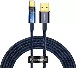 USB Кабель Baseus Explorer Series Auto Power-Off 100W 2M USB Type-C Cable blue (CATS000303)