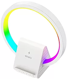 Беспроводное (индукционное) зарядное устройство WIWU Wi-W021 15w 2-in-1 wireles charger + Bluetooth Speaker white - фото Беспроводное (индукционное) зарядное устройство WIWU Wi-W021 15w 2-in-1 wireles charger + Bluetooth Speaker white