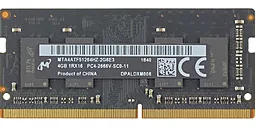 Оперативна пам'ять для ноутбука Micron SoDIMM 4GB DDR4 2666 MHz OEM (MTA4ATF51264HZ-2G6E3)