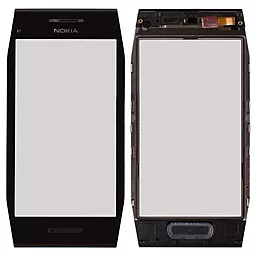 Сенсор (тачскрин) Nokia X7-00 with frame Black - фото Сенсор (тачскрин) Nokia X7-00 with frame Black
