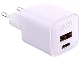 Мережевий зарядний пристрій XO L147 20w PD/QC USB-C/USB-A fast charger purple - фото Мережевий зарядний пристрій XO L147 20w PD/QC USB-C/USB-A fast charger purple