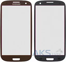 Корпусне скло дисплея Samsung Galaxy S3 I9300, I9305 Coffee