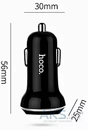 Автомобільний зарядний пристрій Hoco Z1 2.1A 2USB + Lightning cable Black - мініатюра 5
