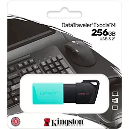 Флешка Kingston 256 GB DataTraveler Exodia M USB 3.2 (DTXM/256GB) Teal - миниатюра 3