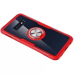 Чехол Deen CrystalRing for Magnet (opp) для Samsung Galaxy S10e  Бесцветный / Красный