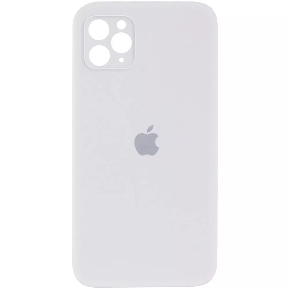 Чехол Silicone Case Full Camera Square для Apple iPhone 11 Pro Max White - фото 1