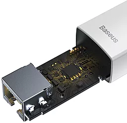 Мережева карта Baseus Lite Series Ethernet Adapter USB-C - RJ45 1000Mbps White (WKQX000302) - мініатюра 4