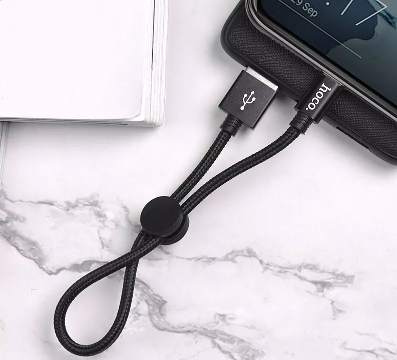 Кабель Hoco X35 Premium Charging USB-A - Type-C 15w 3a 0.25м cable Black - фото 4