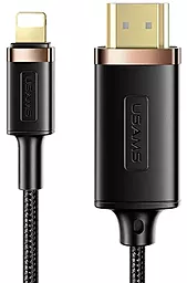 Видеокабель Usams SJ509 U70 Lightning - HDMI v1.4 Full HD 30hz 2m black