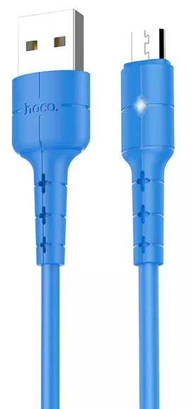 Кабель Hoco X30 Star USB-A - micro USB 10w 1.2м cable Blue - фото 2