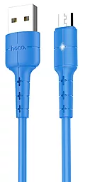 Кабель Hoco X30 Star USB-A - micro USB 10w 1.2м cable Blue - миниатюра 2 Кабель Hoco X30 Star USB-A - micro USB 10w 1.2м cable Blue - миниатюра 2