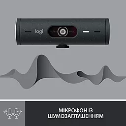 Веб-камера Logitech Brio 500 Graphite (960-001422) - мініатюра 4 Веб-камера Logitech Brio 500 Graphite (960-001422) - мініатюра 4