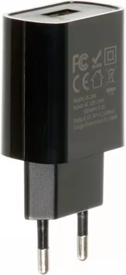 Сетевое зарядное устройство Hoco DC20A 2.1a home charger black - фото 1