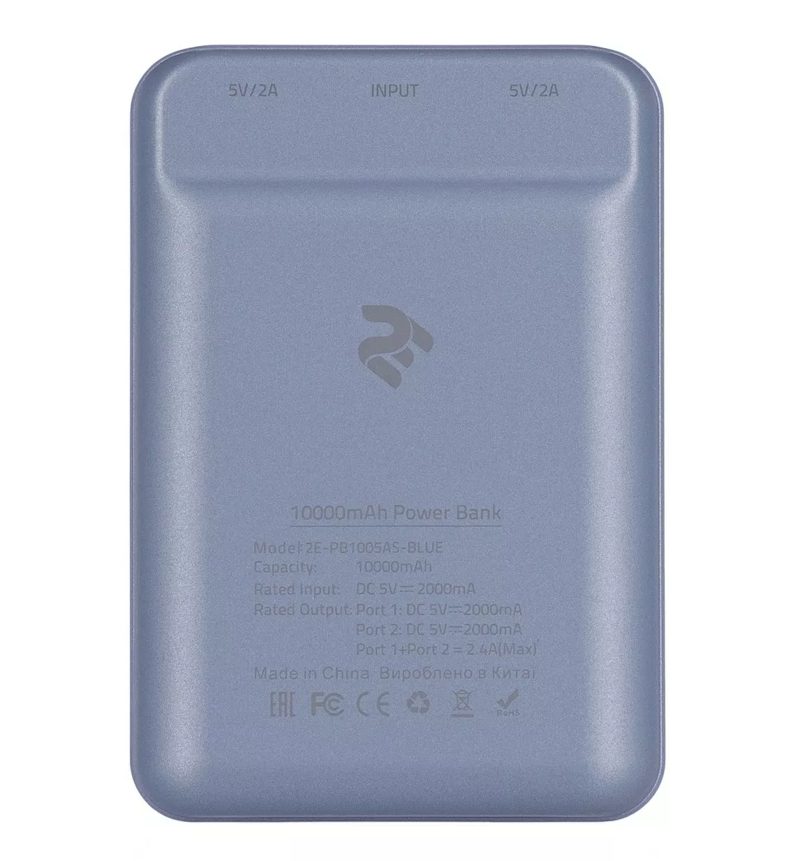 Повербанк 2E 10000 mAh Blue (2E-PB1005AS-BLUE) - фото 2