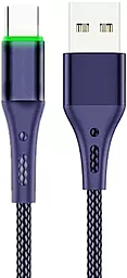 Кабель PROFIT LS-522 USB-A - Type-C 12w 2.4a 2м cable Blue - фото Кабель PROFIT LS-522 USB-A - Type-C 12w 2.4a 2м cable Blue