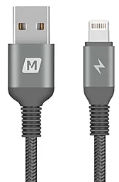 Кабель Momax Elite USB-A - Lightning 12w 2.4a 1.2м cable Grey (DL11D) - фото Кабель Momax Elite USB-A - Lightning 12w 2.4a 1.2м cable Grey (DL11D)