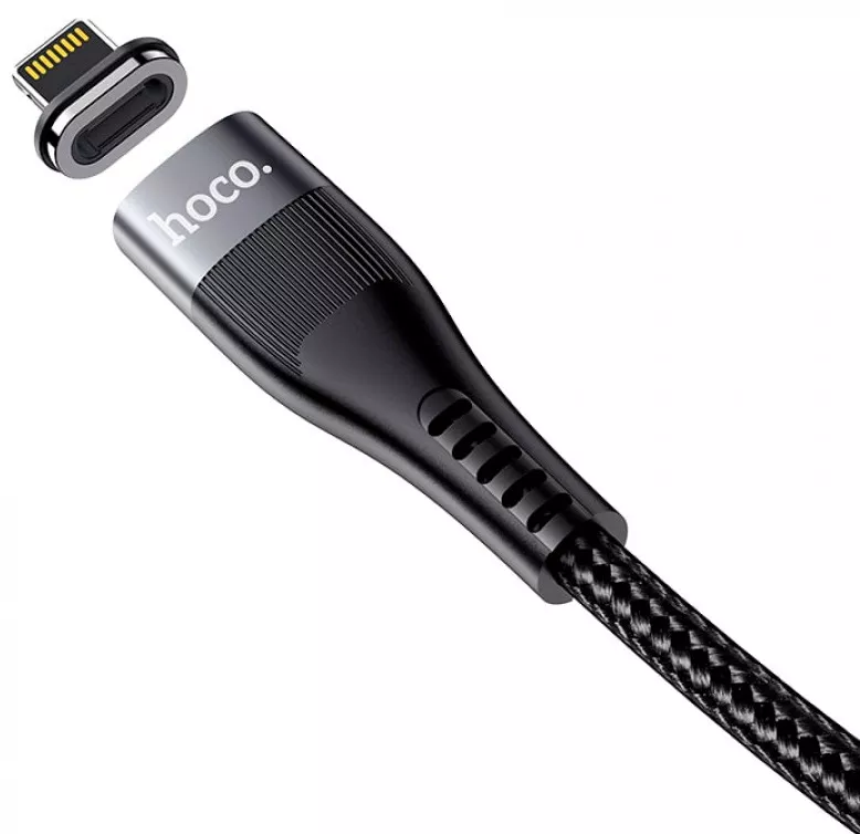 Кабель Hoco U99 Vortex Magnetic USB Type-C - Lightning 20w 3a 1.2м PD сable Black - фото 3