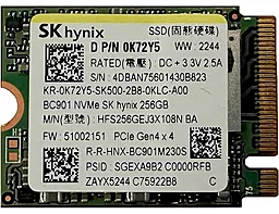 SSD Накопитель Hynix BC901 256GB M.2 NVMe (HFS256GEJ3X108N)