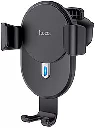 Держатель с беспроводной зарядкой, с автозажимом Hoco CW25 Delight Wireless Charging Black - фото Держатель с беспроводной зарядкой, с автозажимом Hoco CW25 Delight Wireless Charging Black