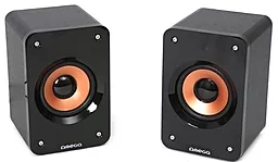 Колонки акустические OMEGA 2.0 OG-11W wood 5W USB Black - фото Колонки акустические OMEGA 2.0 OG-11W wood 5W USB Black