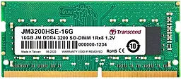 Оперативна пам'ять для ноутбука Transcend DDR4 16GB 3200 MHz (JM3200HSE-16G)