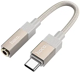 Аудио-переходник Hoco UPA32C Clever M-F USB Type-C -> AUX 3.5 mm gold - фото Аудио-переходник Hoco UPA32C Clever M-F USB Type-C -> AUX 3.5 mm gold