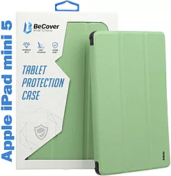 Чехол для планшета BeCover Tri Fold Soft TPU с креплением Apple Pencil для Apple iPad mini 5 Green (708450) - фото Чехол для планшета BeCover Tri Fold Soft TPU с креплением Apple Pencil для Apple iPad mini 5 Green (708450)