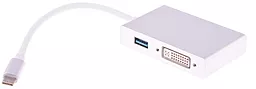 Upex USB Type-C — HDMI/VGA/DVI/USB3.0 White (UP10127) - миниатюра 2