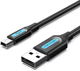 Кабель Vention 10w 2a 0.5m mini USB cable black (COMBD) - фото Кабель Vention 10w 2a 0.5m mini USB cable black (COMBD)