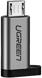 Адаптер-перехідник Ugreen US282 M-F micro USB -> USB Type-C Gray