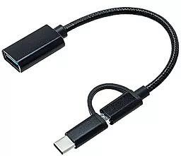 Аудіо-перехідник XoKo AC-150-BK USB 3.0 - MicroUSB/Type-C Black