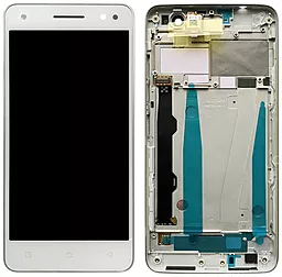 Дисплей Lenovo Vibe S1 Lite (S1La40) з тачскріном і рамкою, оригінал, White - фото Дисплей Lenovo Vibe S1 Lite (S1La40) з тачскріном і рамкою, оригінал, White