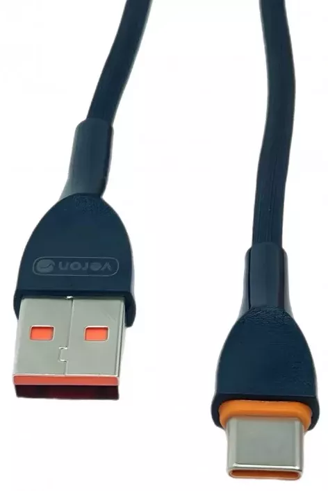 Кабель Veron SC08 USB-A - Type-C 15w 3a 1м cable Black - фото 2