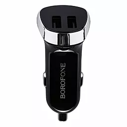 Автомобільний зарядний пристрій Borofone BZ15 Auspicious 2.4a 2xUSB-A ports car charger black - фото Автомобільний зарядний пристрій Borofone BZ15 Auspicious 2.4a 2xUSB-A ports car charger black