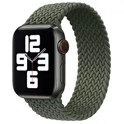 Ремінець Braided Solo Loop для Apple Watch 38mm/40mm/41mm (125mm) Зелений