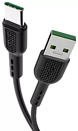 Кабель Hoco X33 Surge USB-A - Type-C 25w 5a 1м cable Black - мініатюра 3